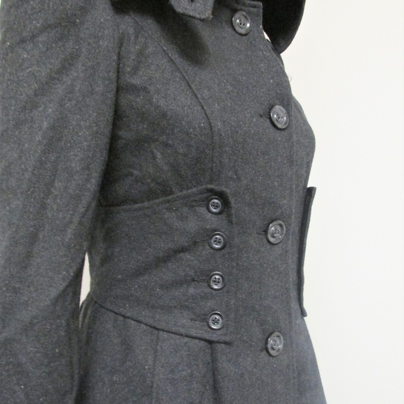 Hazel Women's Full Button Coat peacoat - Picture 4 of 8